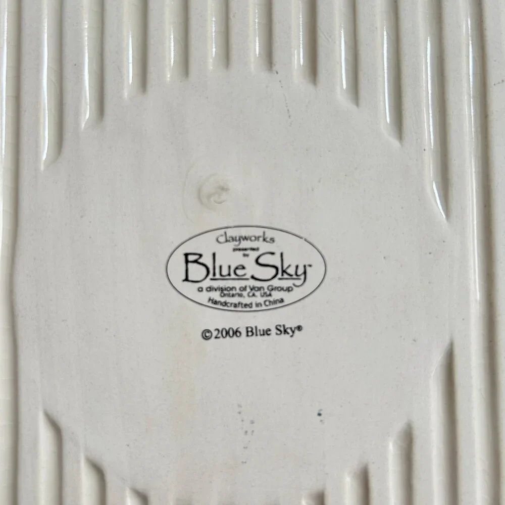 2006 Blue Sky Clayworks Ceramic Trivet Coaster Plate Pebble Path Grass Art Decor - Picture 7 of 10